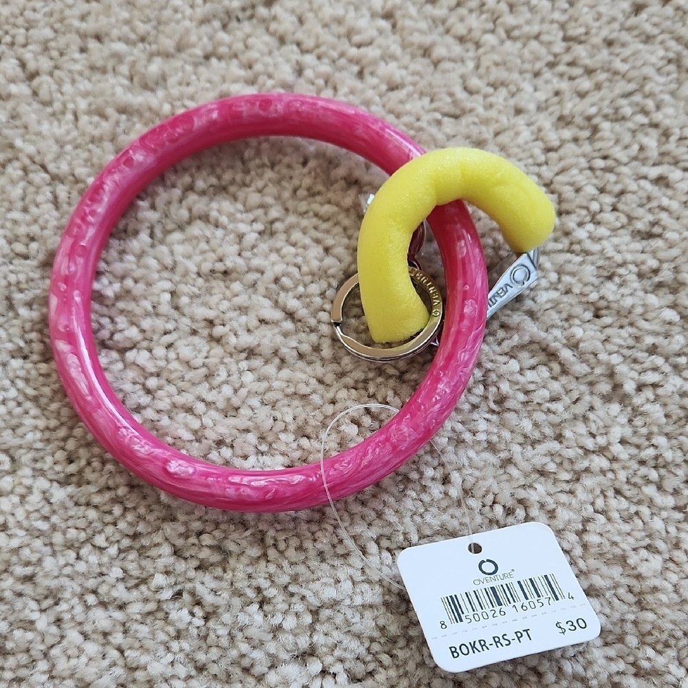 Pink Key Ring Bracelet